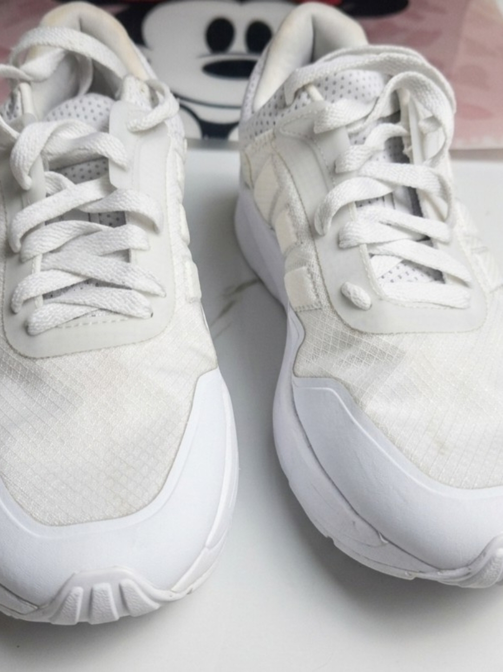 adidas White Lace-Up Sneakers